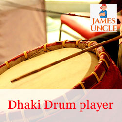 Dhaki Drum player Mr. Sunil Das in Kumra Kashipur